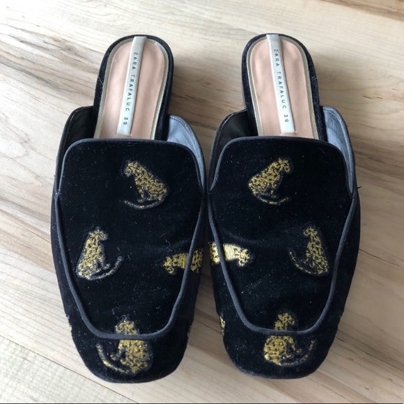 Zara Trafaluc Velvet Leopard Flats SOLD OUT - Picture 7 of 8